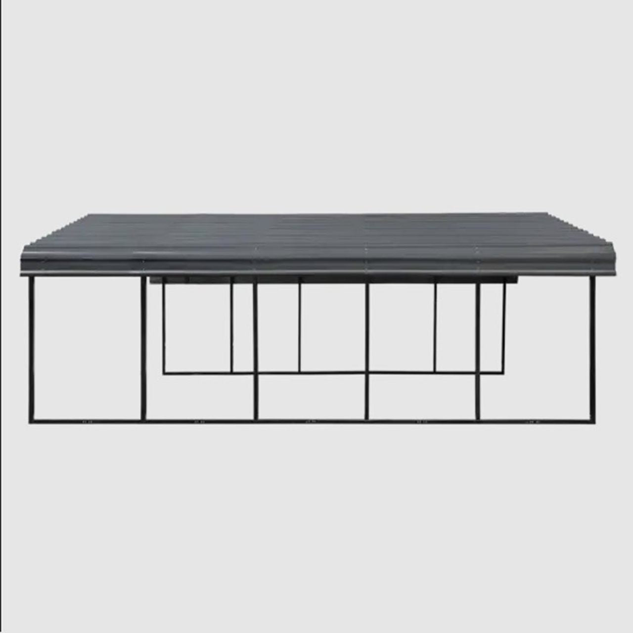 Arrow Carport 20 x 24 x 7 Ft. - Charcoal