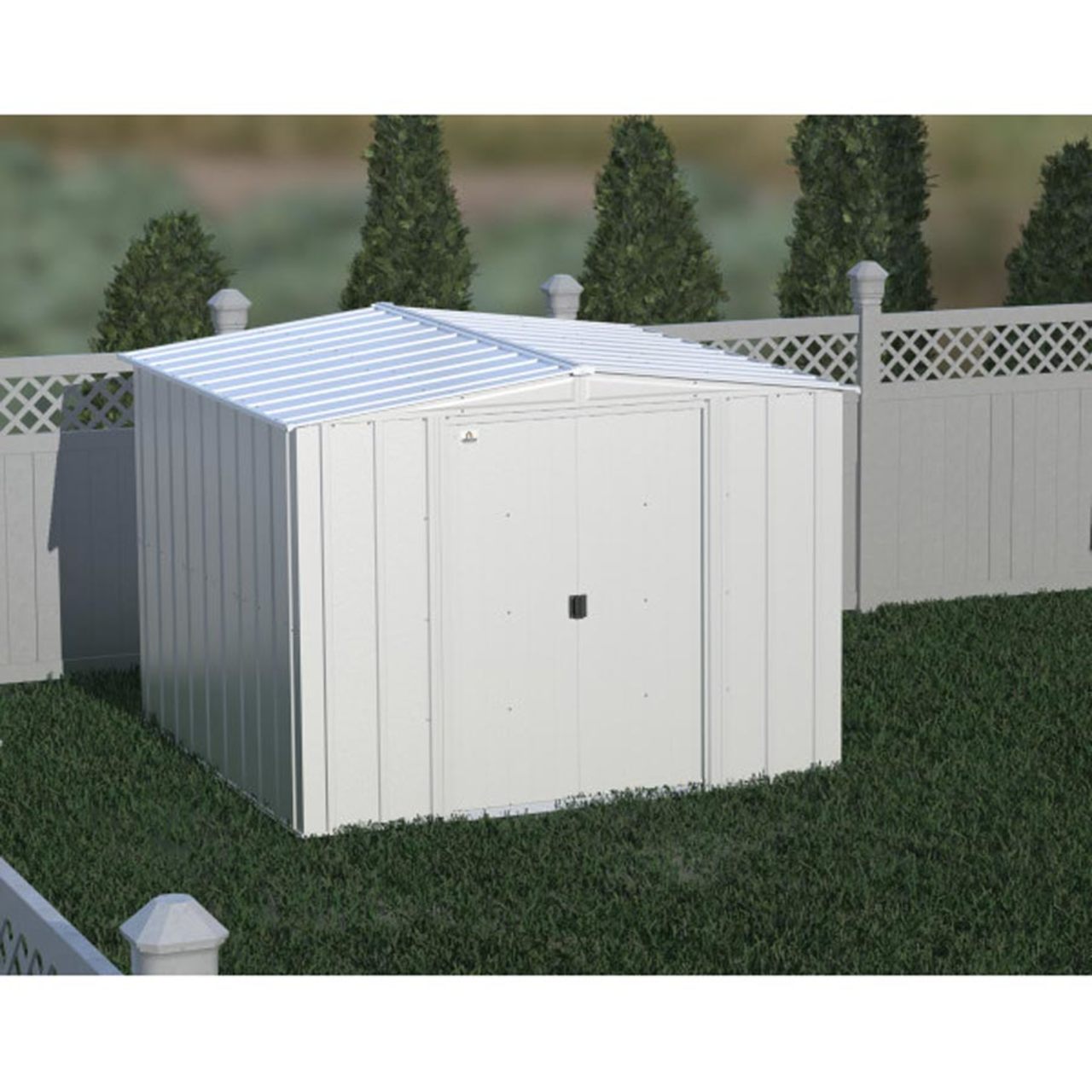 Arrow Classic Steel Storage Shed 8' x 8' Flute Gray