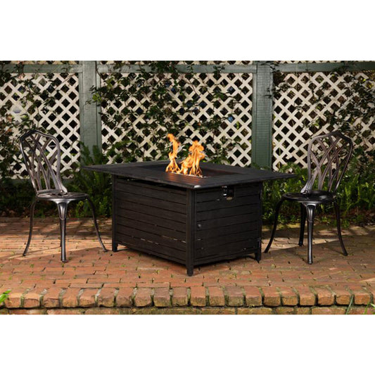 Longmont Aluminum Rectangular LPG Fire Pit