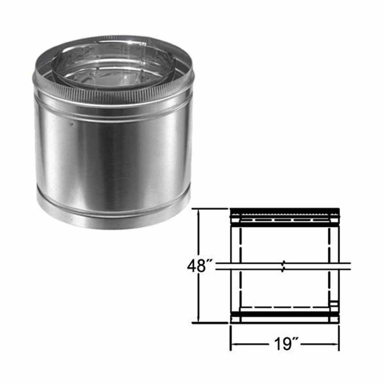 16" x 48" DuraChimney II Chimney Pipe - 16DCA-48