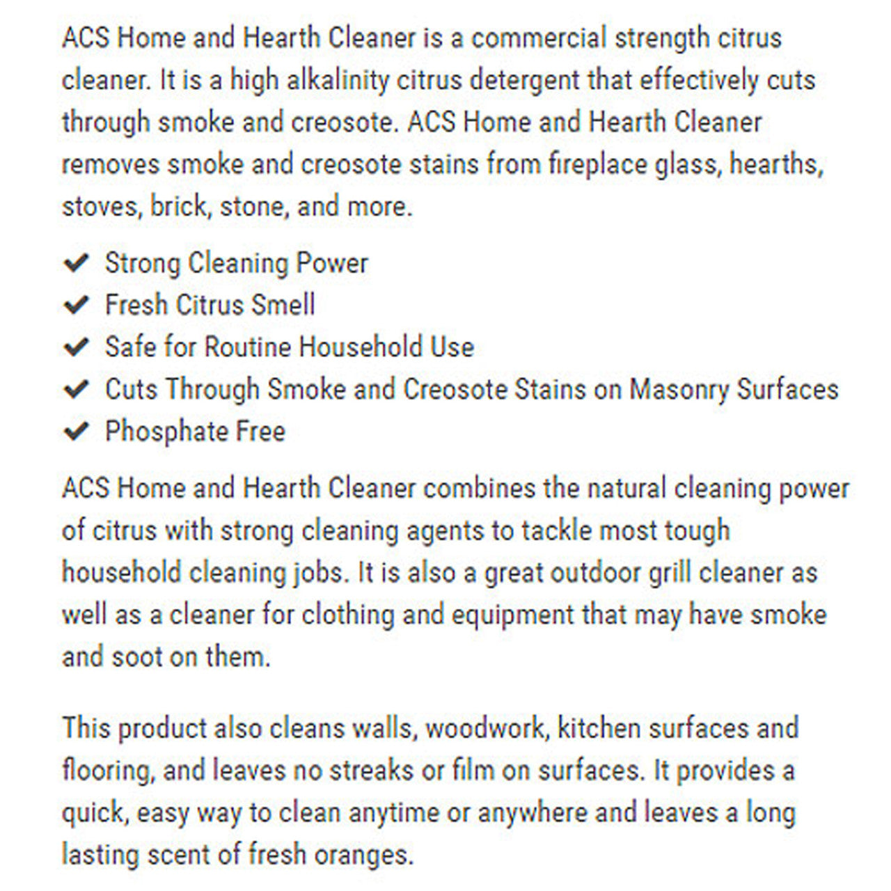 Anti-Creo-Soot Home And Hearth Cleaner