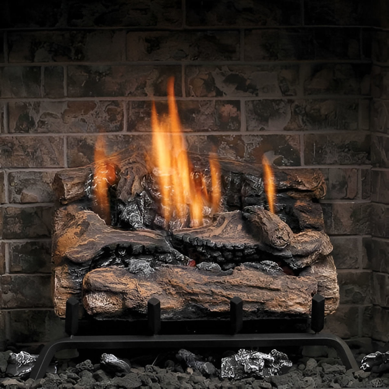 Kingsman 24 Vent Free LP Gas Log Burner With Manual Valve - GLVF24MAP