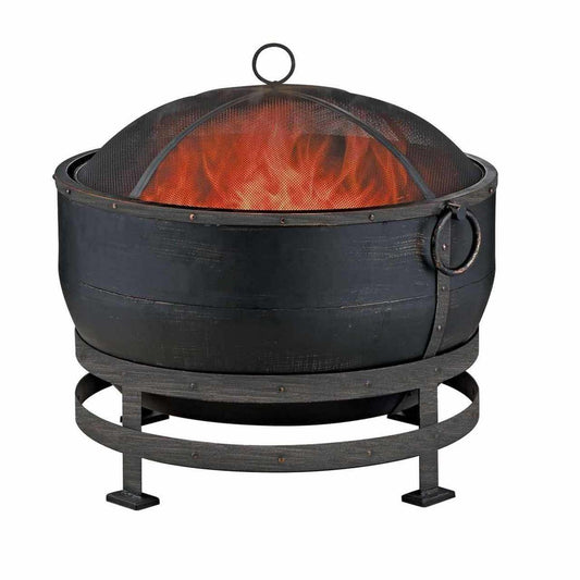 Cauldron Style Wood Burning Outdoor Firepit