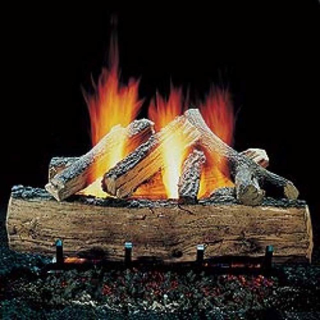 Hargrove 24'' Natural Gas Seasoned Split Oak Vented Gas Log Set