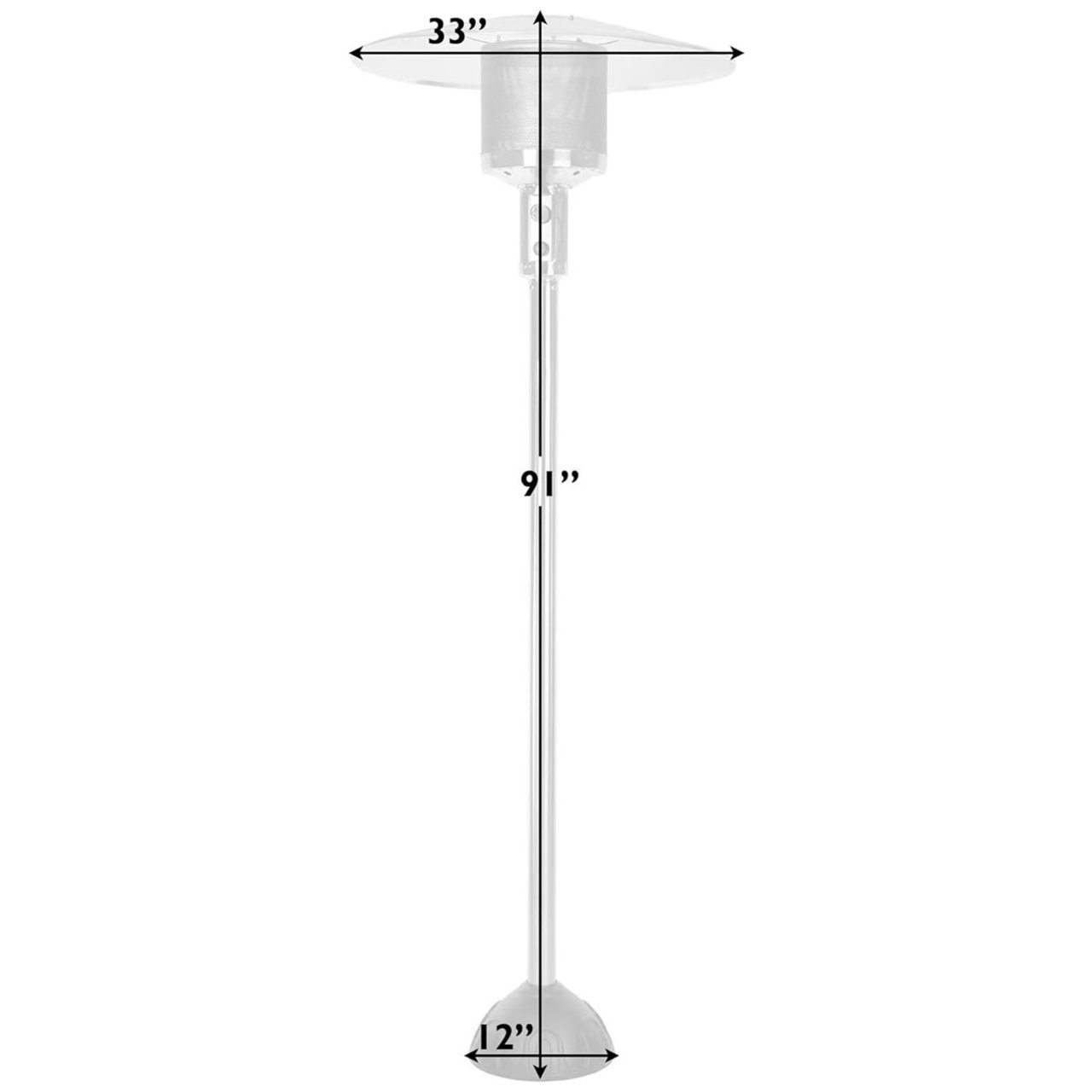 Stainless Steel Natural Gas Patio Heater