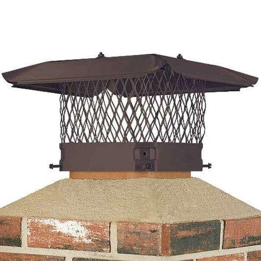9" x 9" Black Stainless Steel Single Flue Chimney Cap