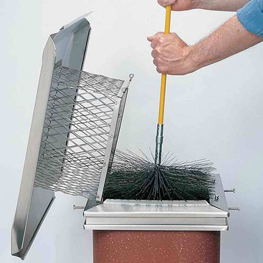 8" x 13" HomeSaver EasyClean Single-Flue Chimney Cap - Silver