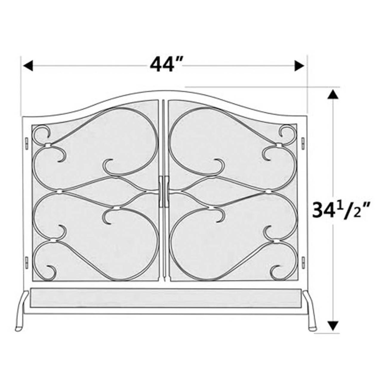 Pilgrim Iron Gate Screen With Arched Doors - BB