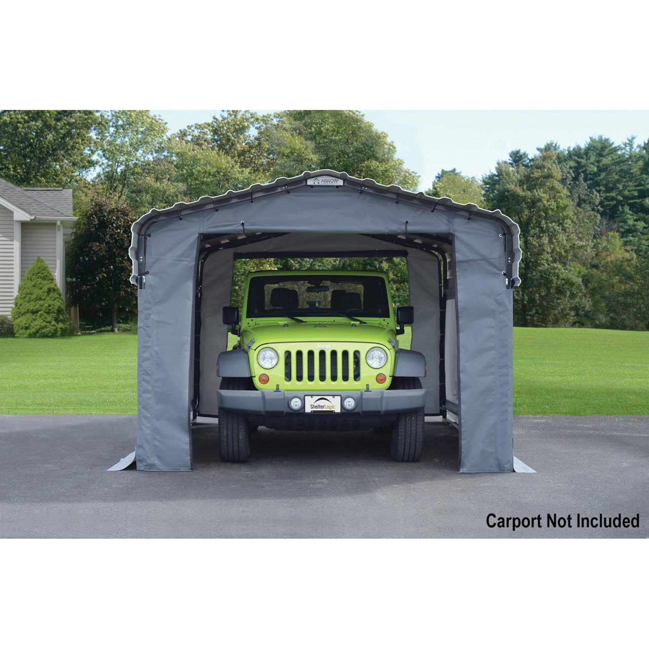 Arrow 10'  x 15' Enclosure Wall Kit ONLY for Carport- Gray