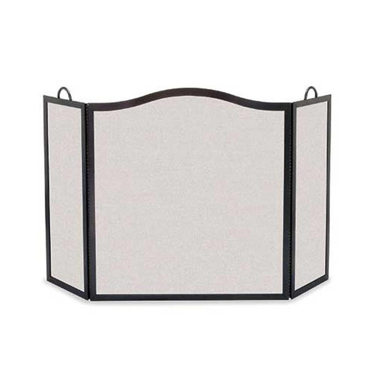 Pilgrim Camelback Arch Three Panel Fireplace Screen - Matte Black 54" Wide