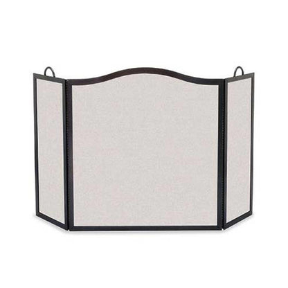 Pilgrim Camelback Arch Three Panel Fireplace Screen - Matte Black 54" Wide