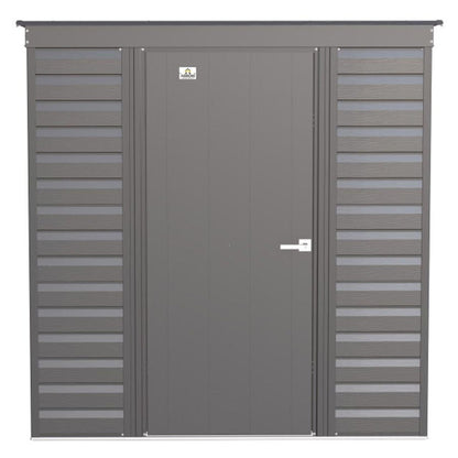 Arrow Select 6' x 4' Steel Storage Shed  -  Charcoal