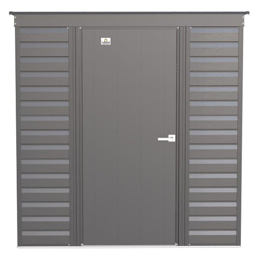 Arrow Select 6' x 4' Steel Storage Shed  -  Charcoal