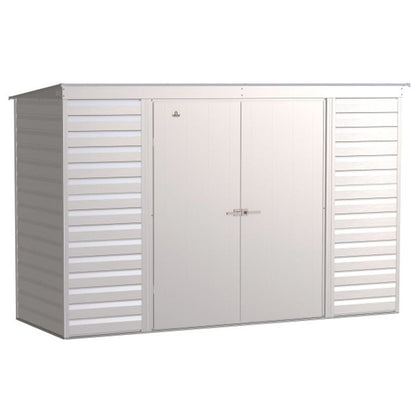 Arrow Select 10 x 4 Steel Storage Shed - Flute Gray