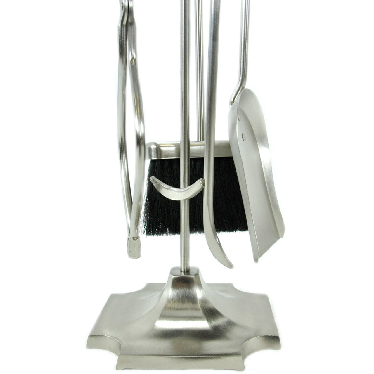 5 Piece Satin Pewter Fireplace Tool Set - F-7547