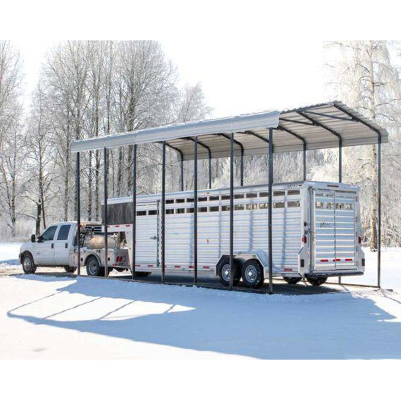 Arrow RV Carport 14 x 42 x 14 Ft. - Eggshell