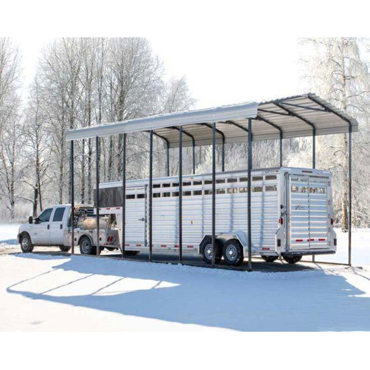 Arrow RV Carport 14 x 42 x 14 Ft. - Eggshell