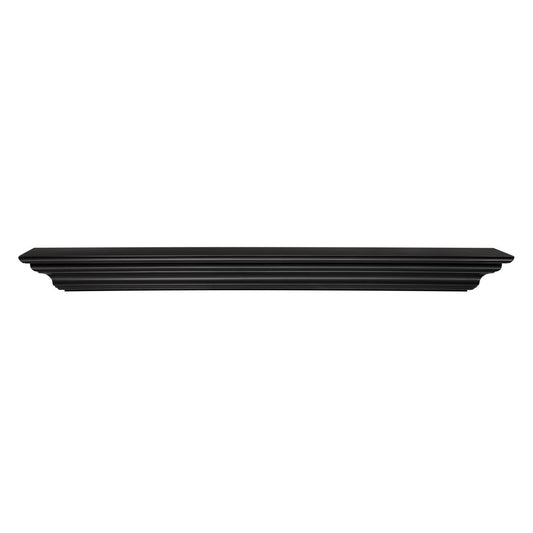 48" Crestwood MDF Fireplace Shelf by Pearl Mantels - Black Paint Finish