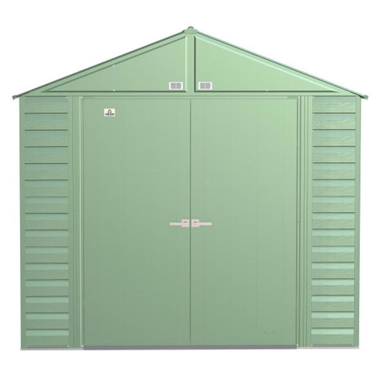 Arrow Select 8' x 6' Steel Storage Shed - Sage Green