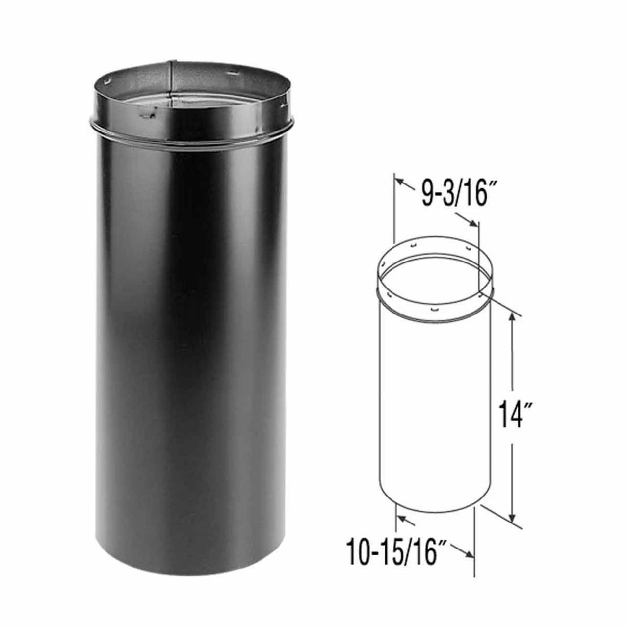 10" DuraBlack Slip Connector - 10DBK-SC