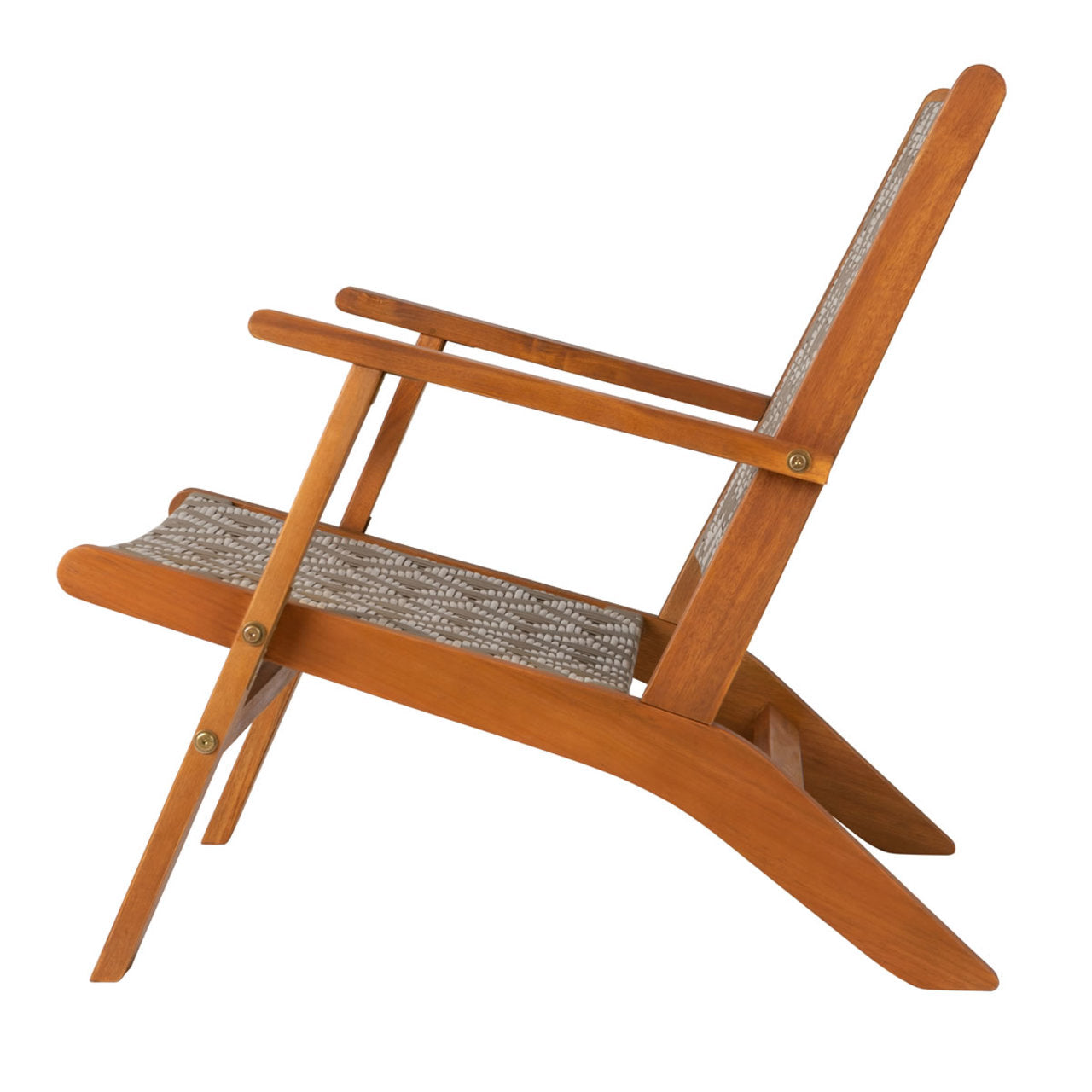 Fire Sense Vega Natural Stain Outdoor Chair in Diamond-Weave Wicker - 64158