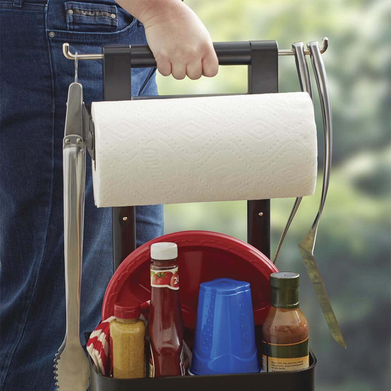 Barbecue Serving Caddy in Black