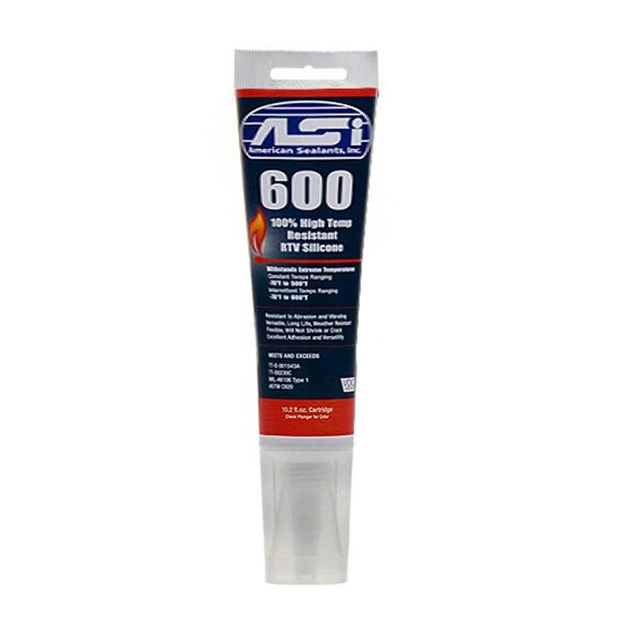 ASI 600 High Performance Red Silicone - 2.8 oz. Tube