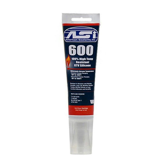 ASI 600 High Performance Red Silicone - 2.8 oz. Tube