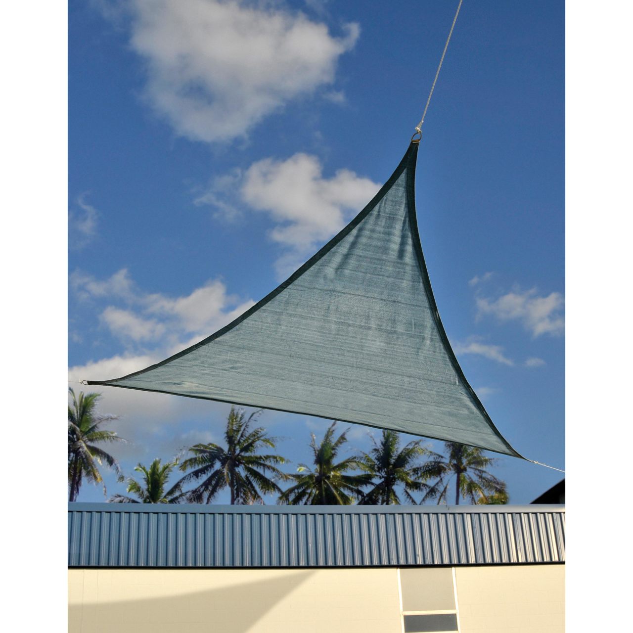 16' x 16' Heavyweight Square Shade Sail  - Sea Blue