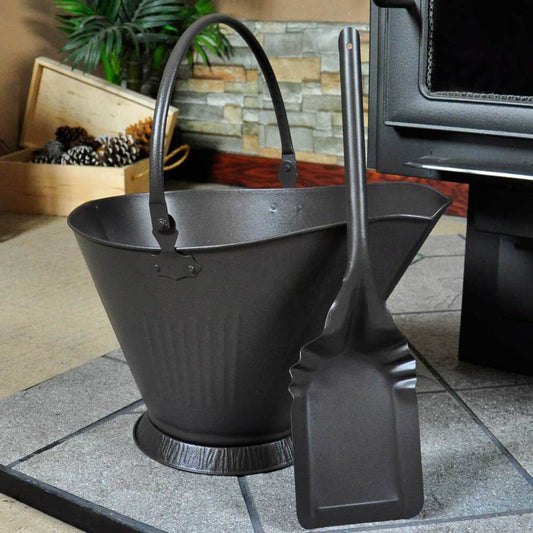 Olde World Iron Coal Hod and Shovel