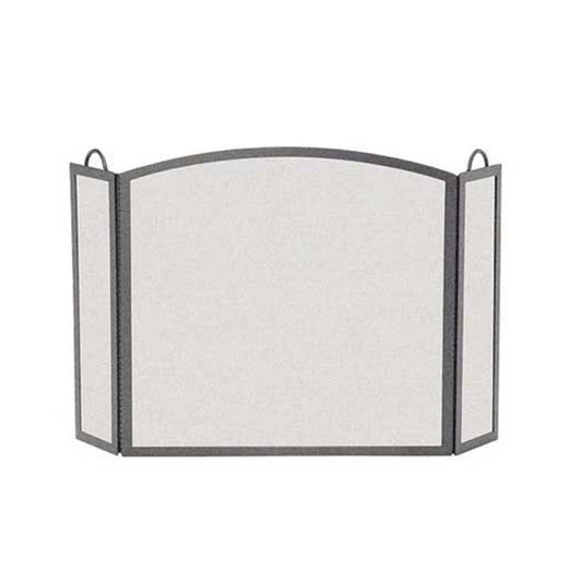 Pilgrim Full Arch Three Panel Fireplace Screen - Vintage Iron 46'' Wide