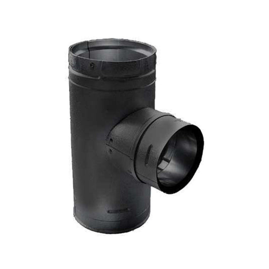 4" PelletVent Pro Galvalume Increaser Tee with Clean-Out Tee Cap for Canada - 4PVP-T3B1
