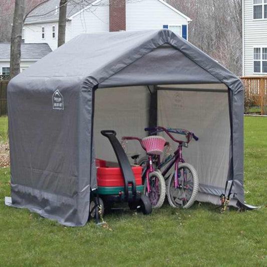 ShelterLogic 6' x 6' x 6' E-Series Gray Storage Shed - 70401