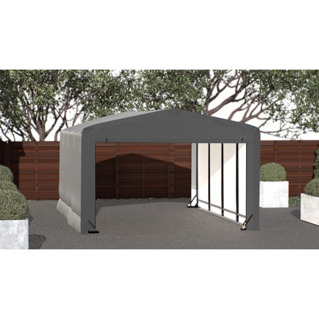 ShelterTube 12' x 18' x 8'  Wind & Snow-Load Rated Garage - Gray