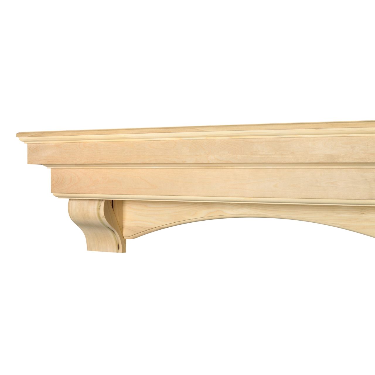60" Auburn Unfinished Fireplace Shelf by Pearl Mantels