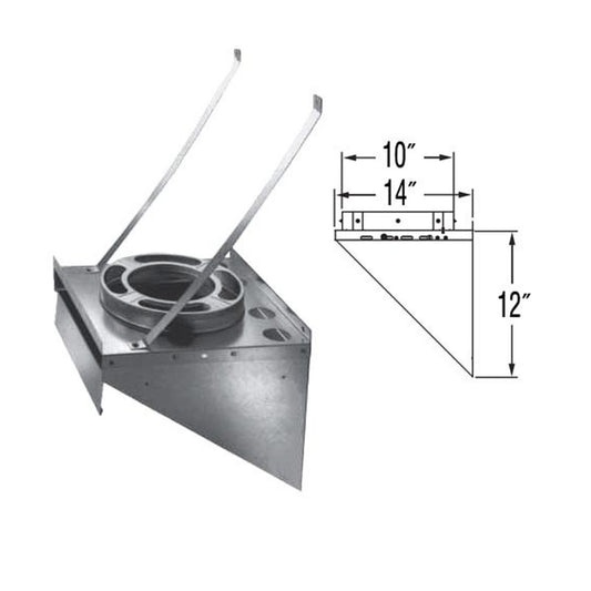 6" DuraPlus Galvanized Tee Support Bracket - 6DP-TSB