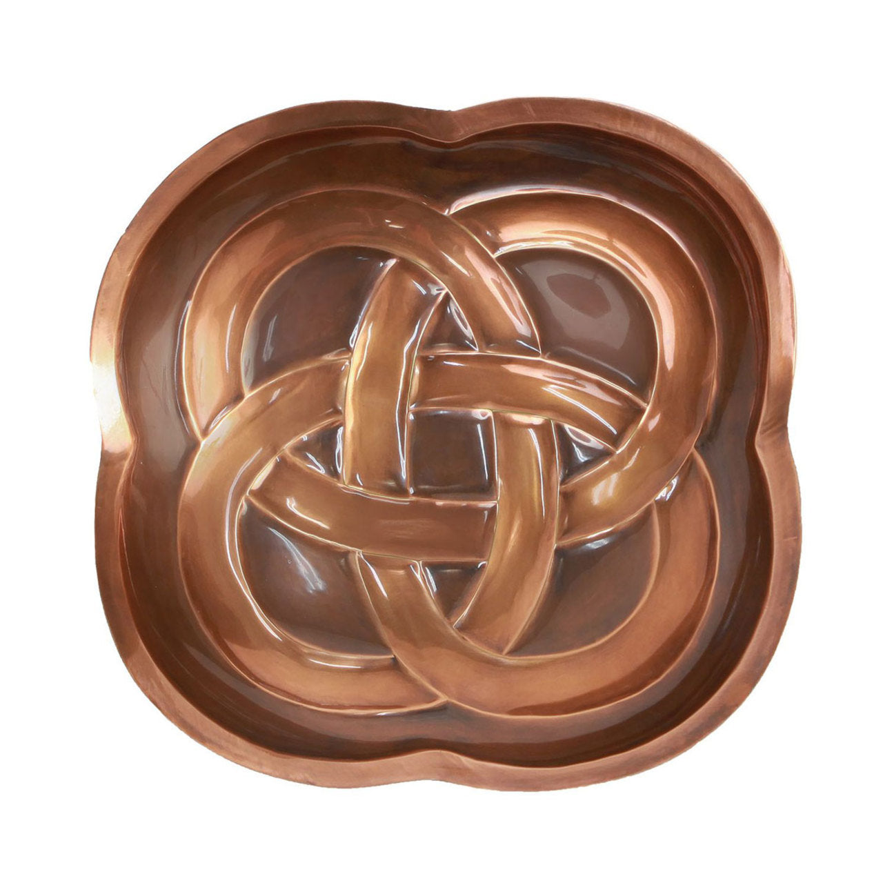 10.5" Dara Knot Staked Birdbath - Copper