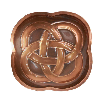 10.5" Dara Knot Staked Birdbath - Copper