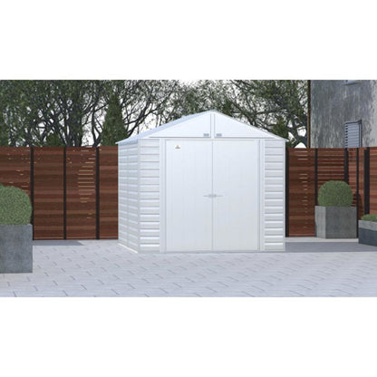Arrow Select 8 x 8 Steel Storage Shed - Flute Gray