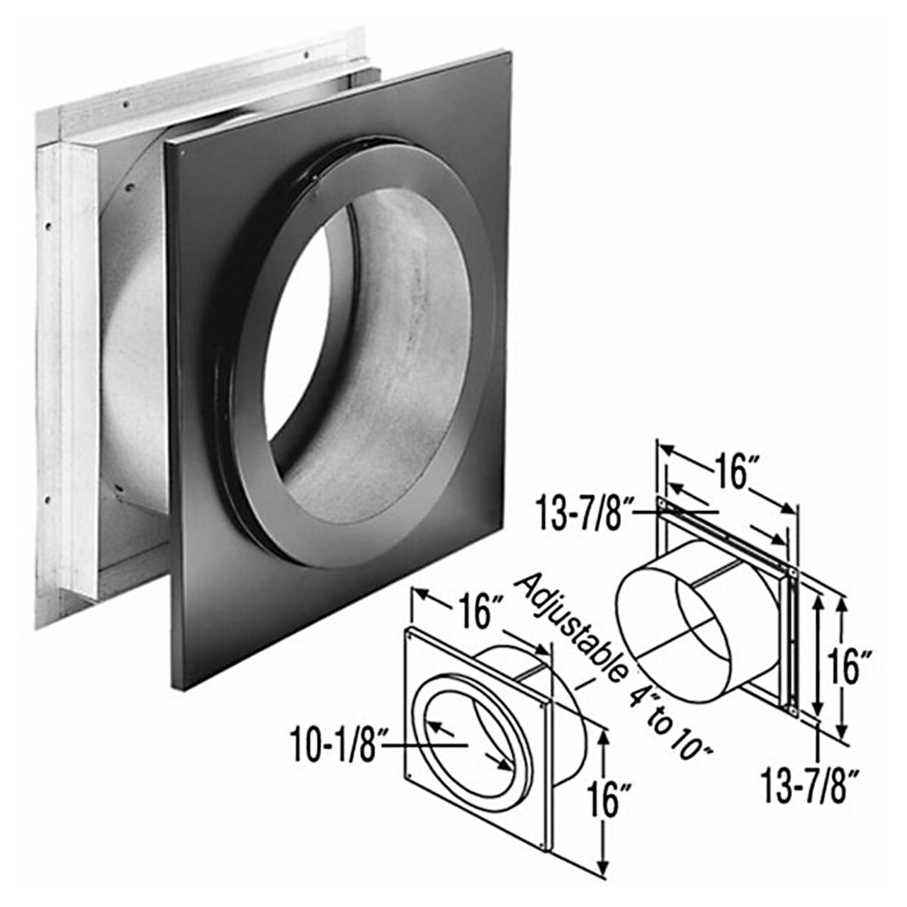 8'' DuraTech Thru-the-Wall Kit - DT830-KIT