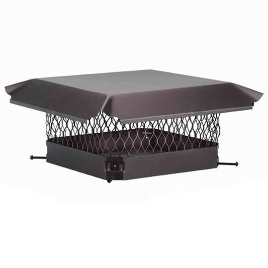 9" x 9" Hy-C Black Galvanized Chimney Cap