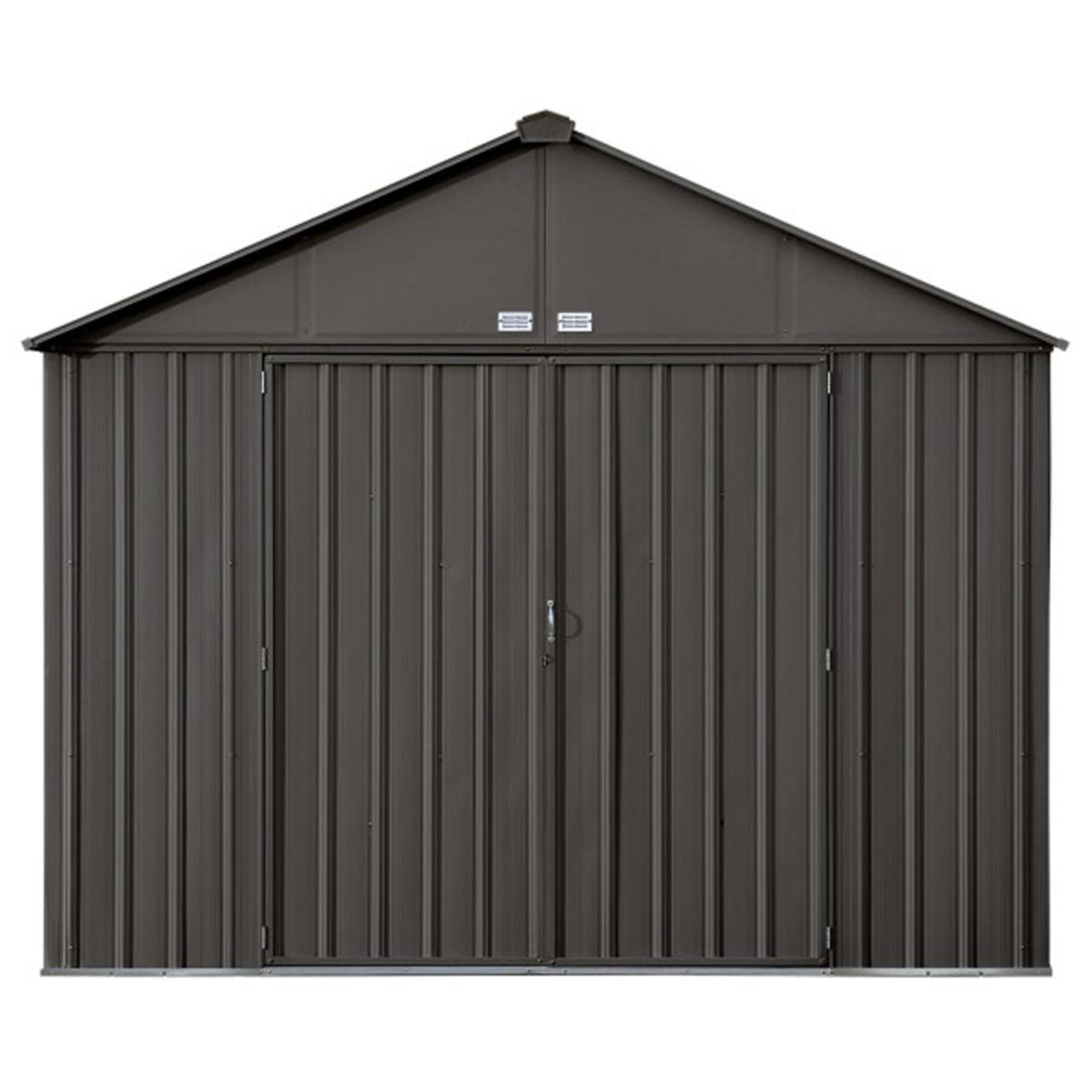 EZEE Extra High Gable - Galvanized Steel 10' x 8' Storage Shed - Charcoal