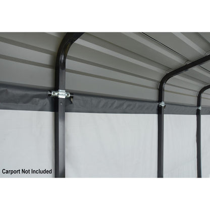 Arrow 12'  x 20' Enclosure Walls ONLY for Carport - Gray