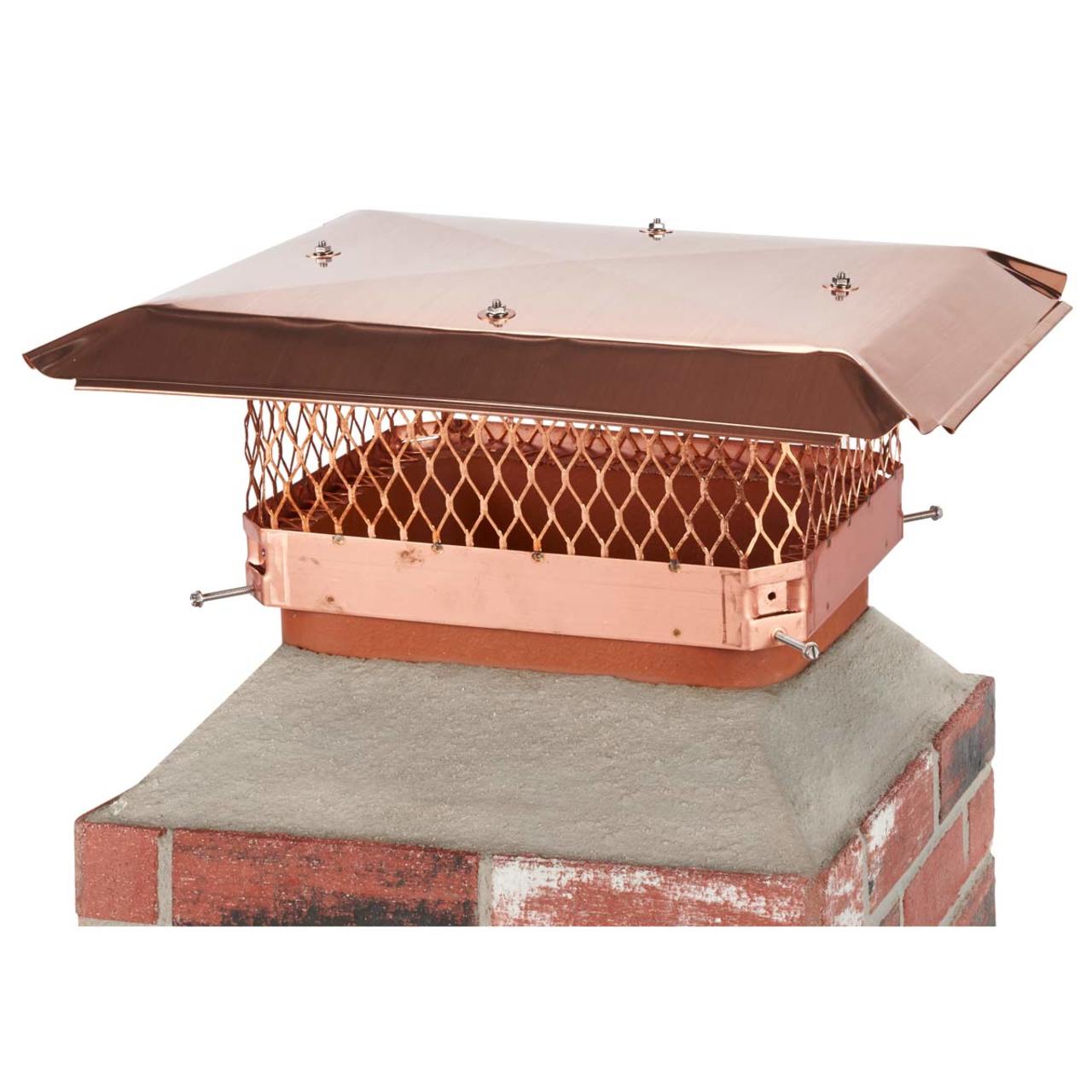 12" x 16" Copper Single Flue Chimney Cap