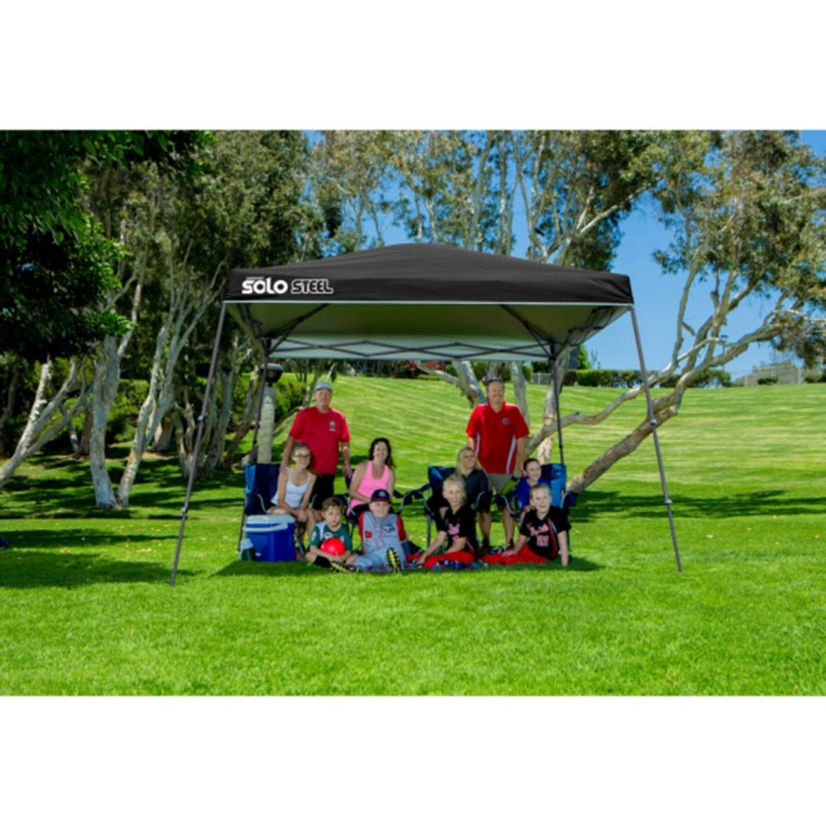 Solo Steel 90 11' x 11' Slant Leg Canopy - Black