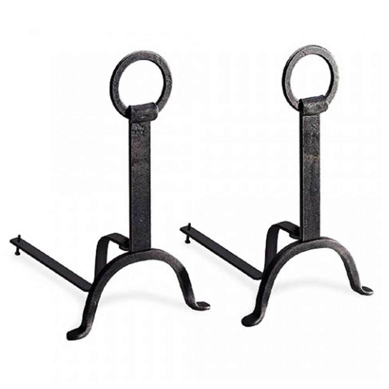 Pilgrim Blacksmith Andirons Vintage Iron