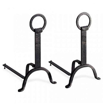 Pilgrim Blacksmith Andirons Vintage Iron