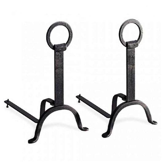 Pilgrim Blacksmith Andirons Vintage Iron