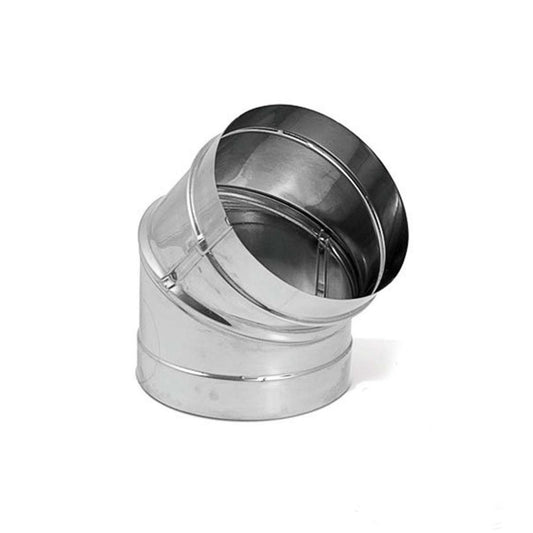 6" DuraBlack Stainless Steel 45 Deg. Elbow - 6DBK-E45SS