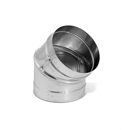 6" DuraBlack Stainless Steel 45 Deg. Elbow - 6DBK-E45SS